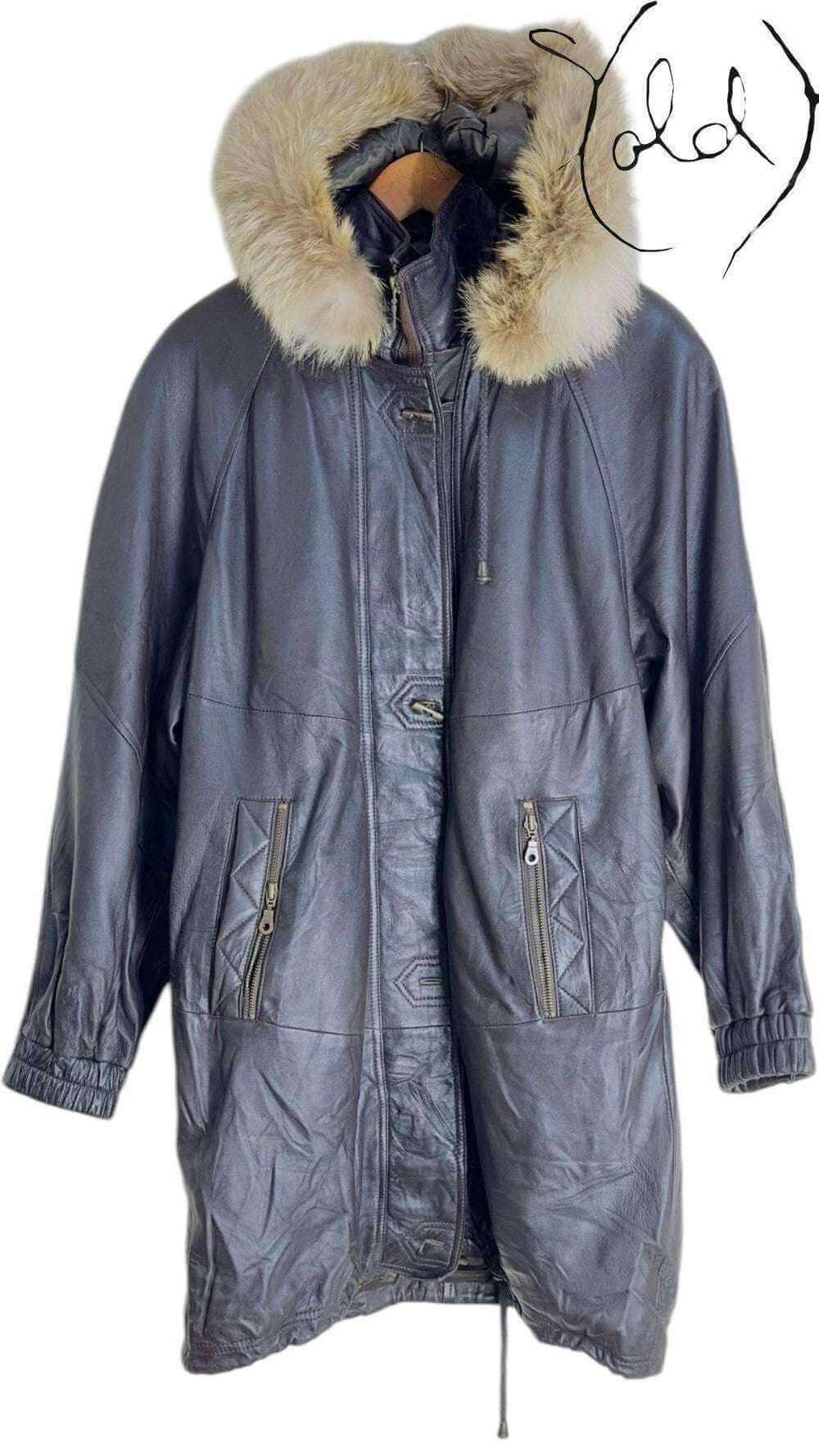 Vintage Leather Parka – Rugged Winter Essential, Authenticated Pre-Owned | Sold Attire