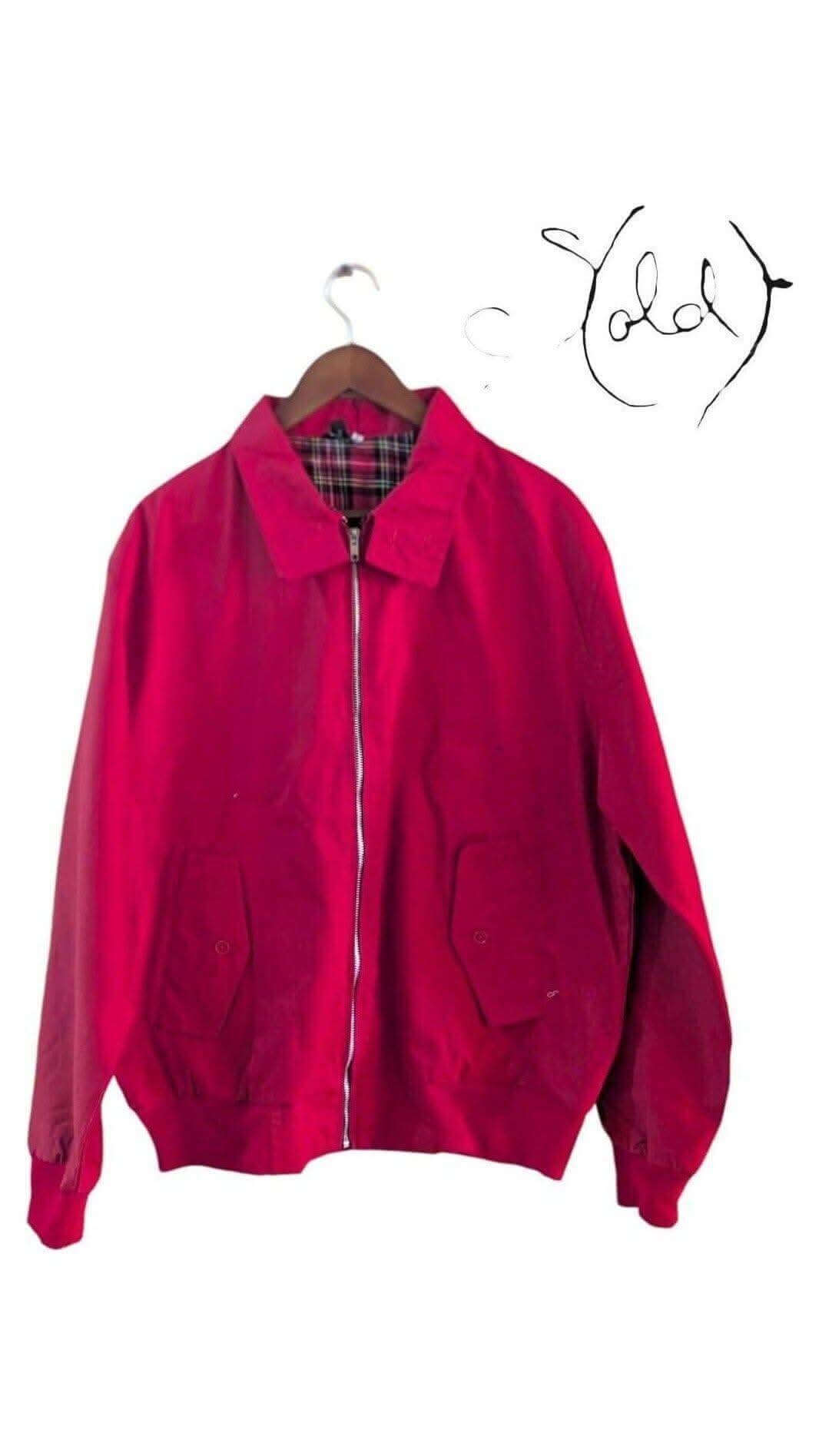Vintage Red Harrington Jacket – Made in England