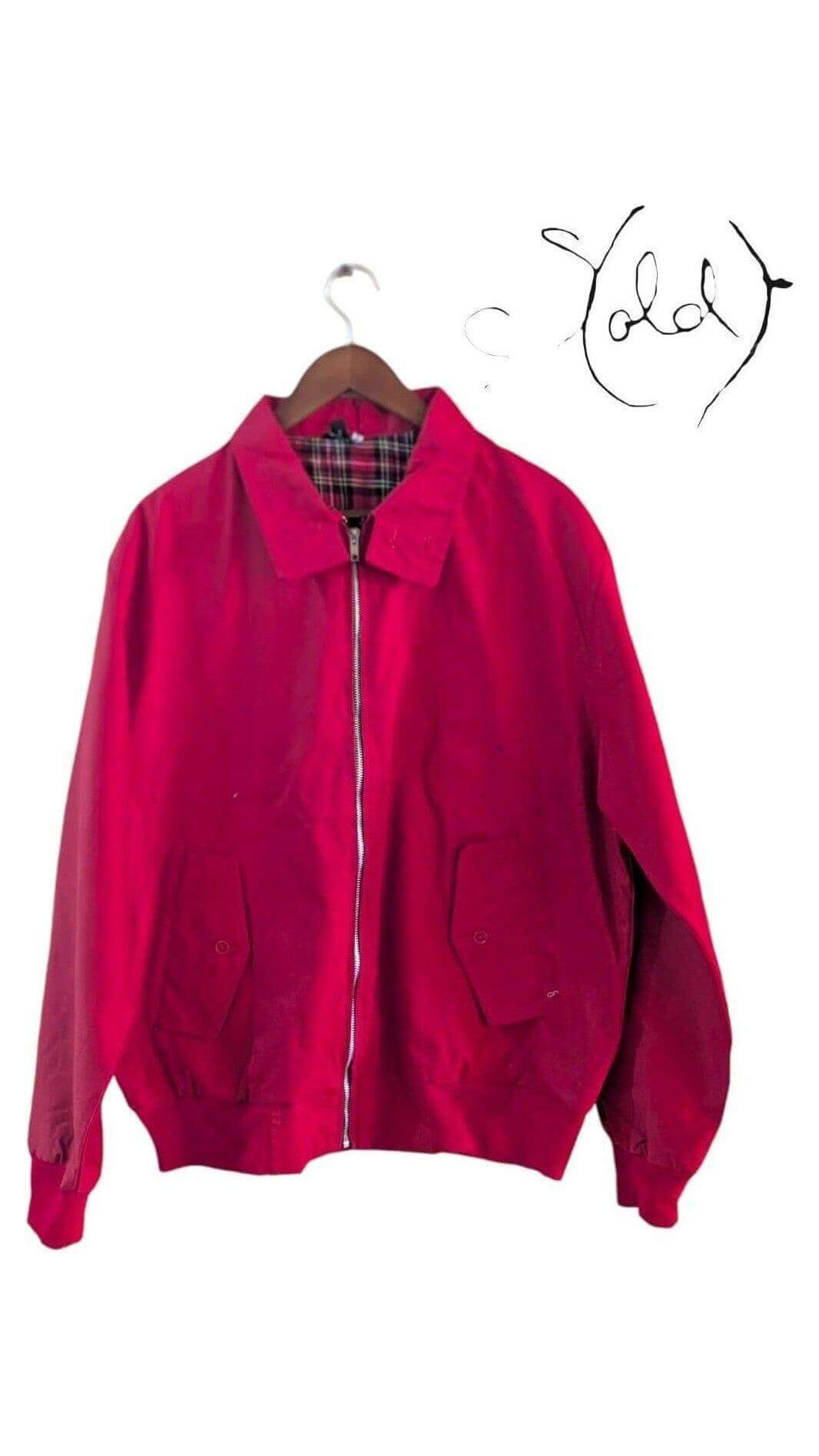 Vintage Red Harrington Jacket – Made in England, Authenticated Pre-Owned | Sold Attire