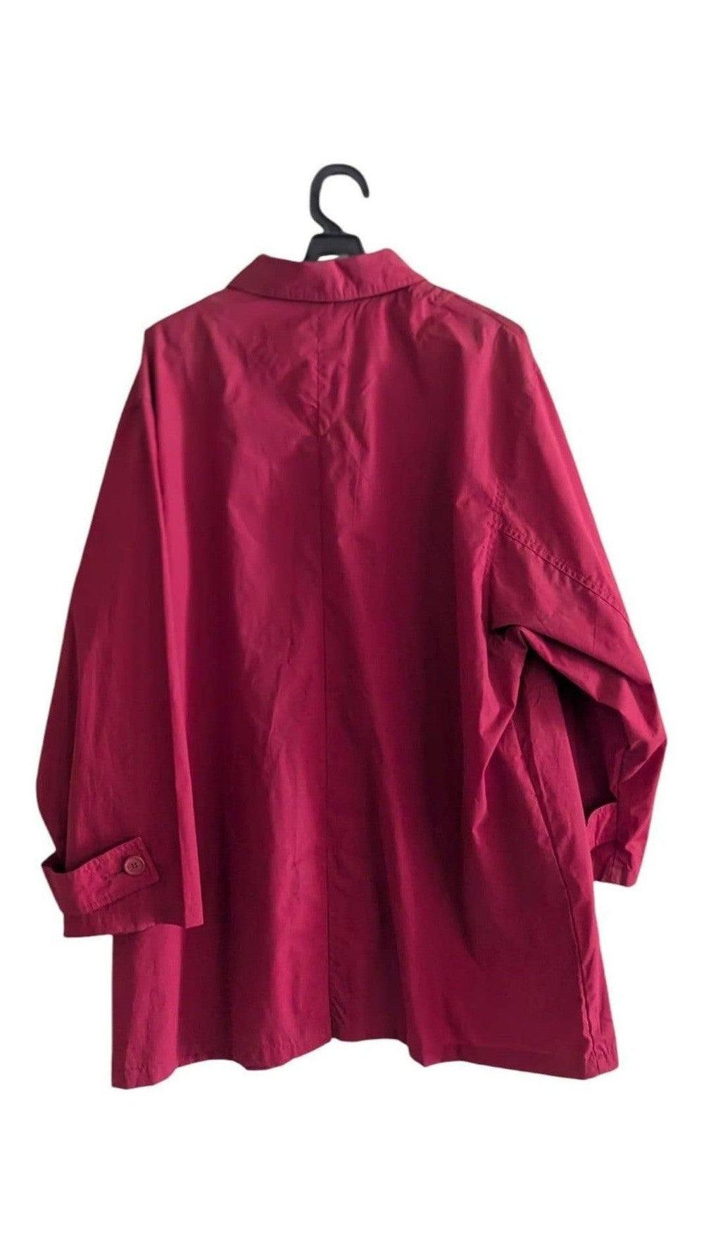 Vintage Red Trench Coat - Timeless Elegance, Back view | Sold Attire