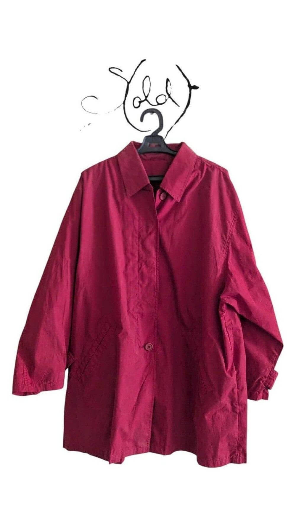 Vintage Red Trench Coat - Timeless Elegance — Authenticated Pre-Owned | Sold Attire