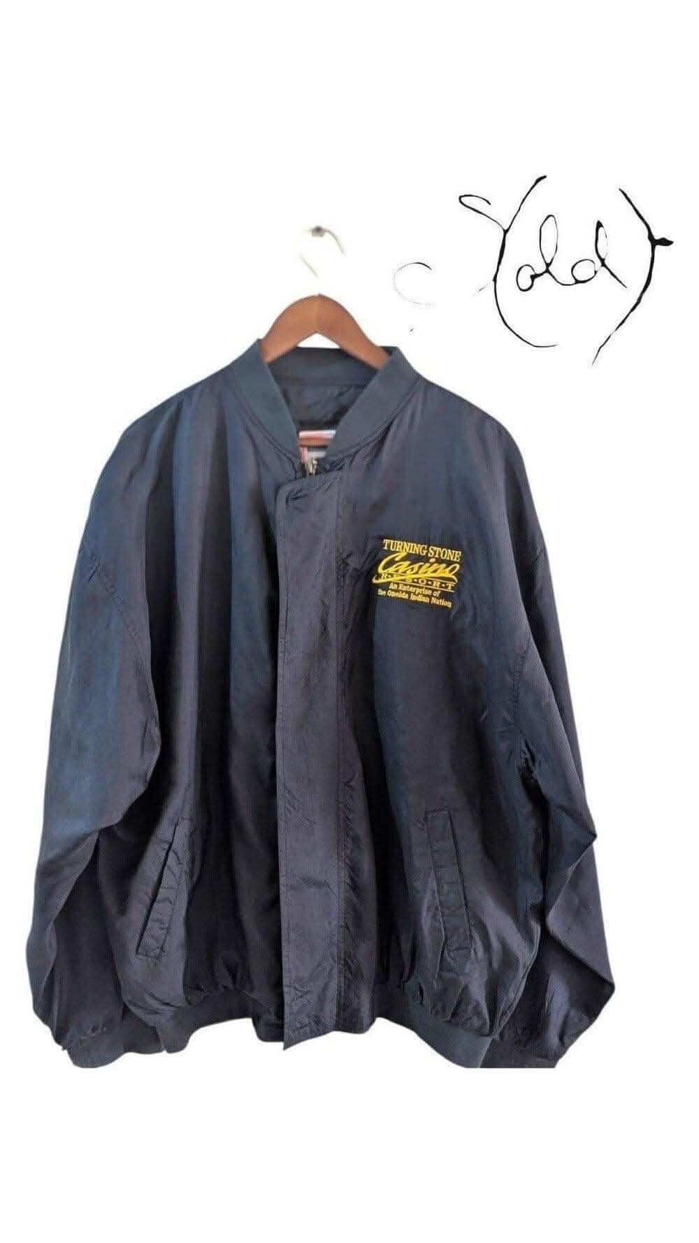 Vintage Turning Stone Silk Bomber– Lightweight Elegance