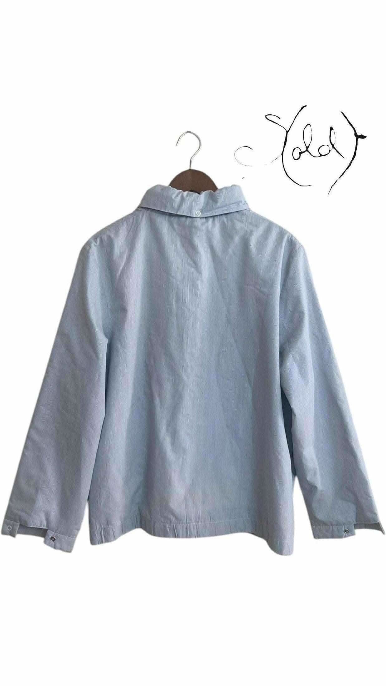 Vintage white striped Anorak Jacket – Effortless Cool