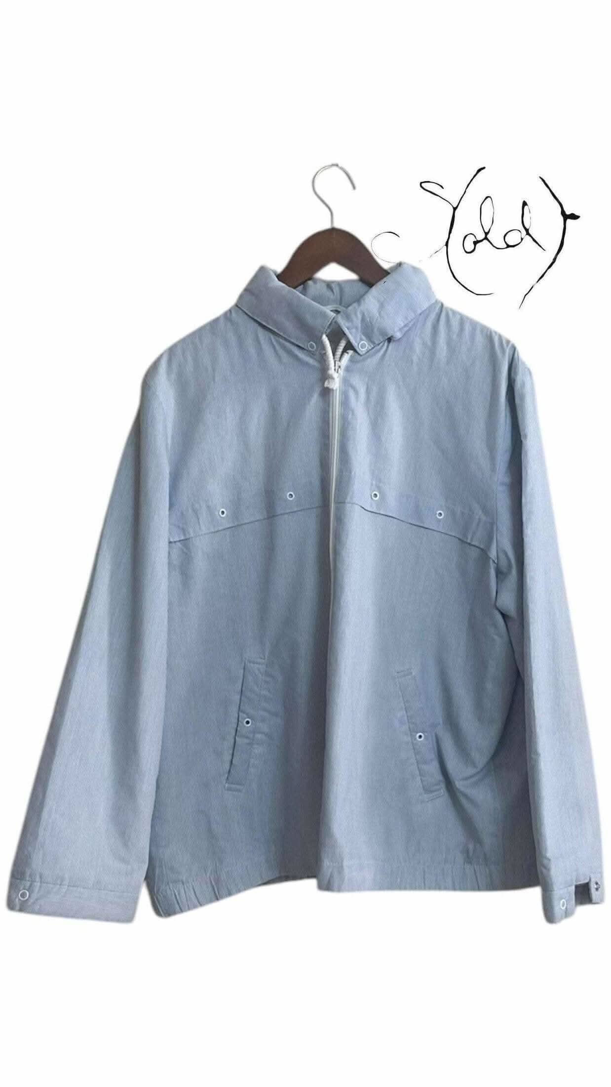 Vintage white striped Anorak Jacket – Effortless Cool