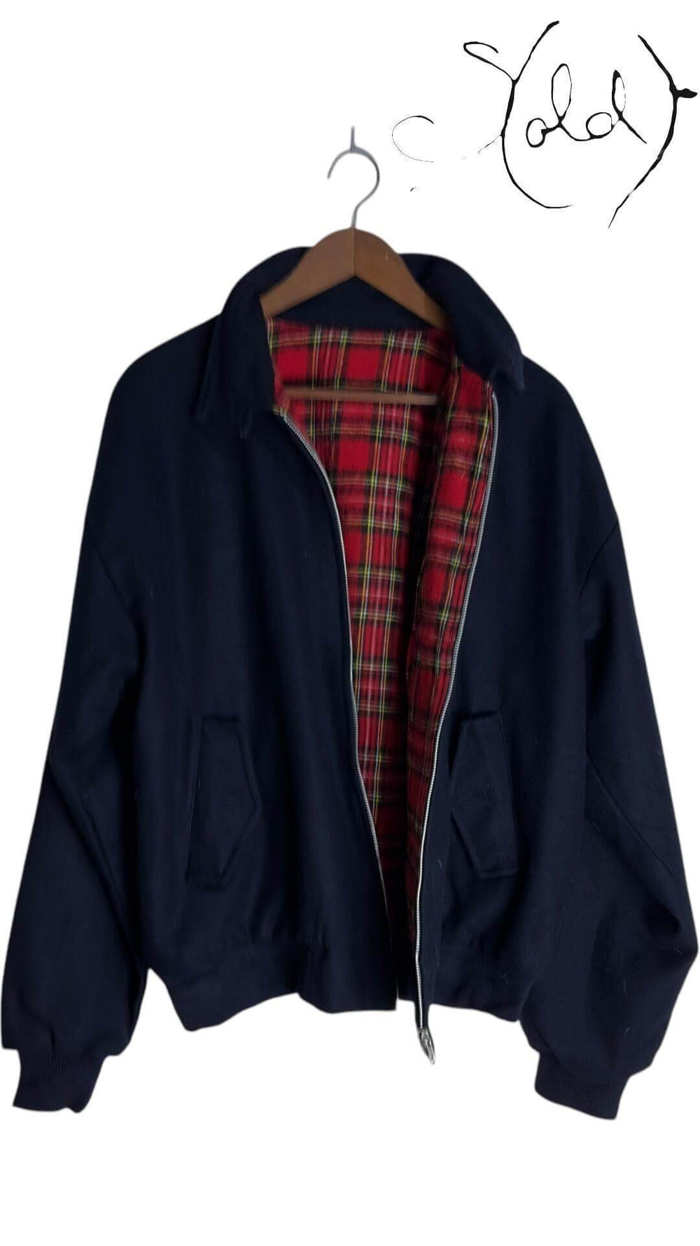 Vintage Wool Harrington Jacket – Old-School Cool, Interior view | Sold Attire