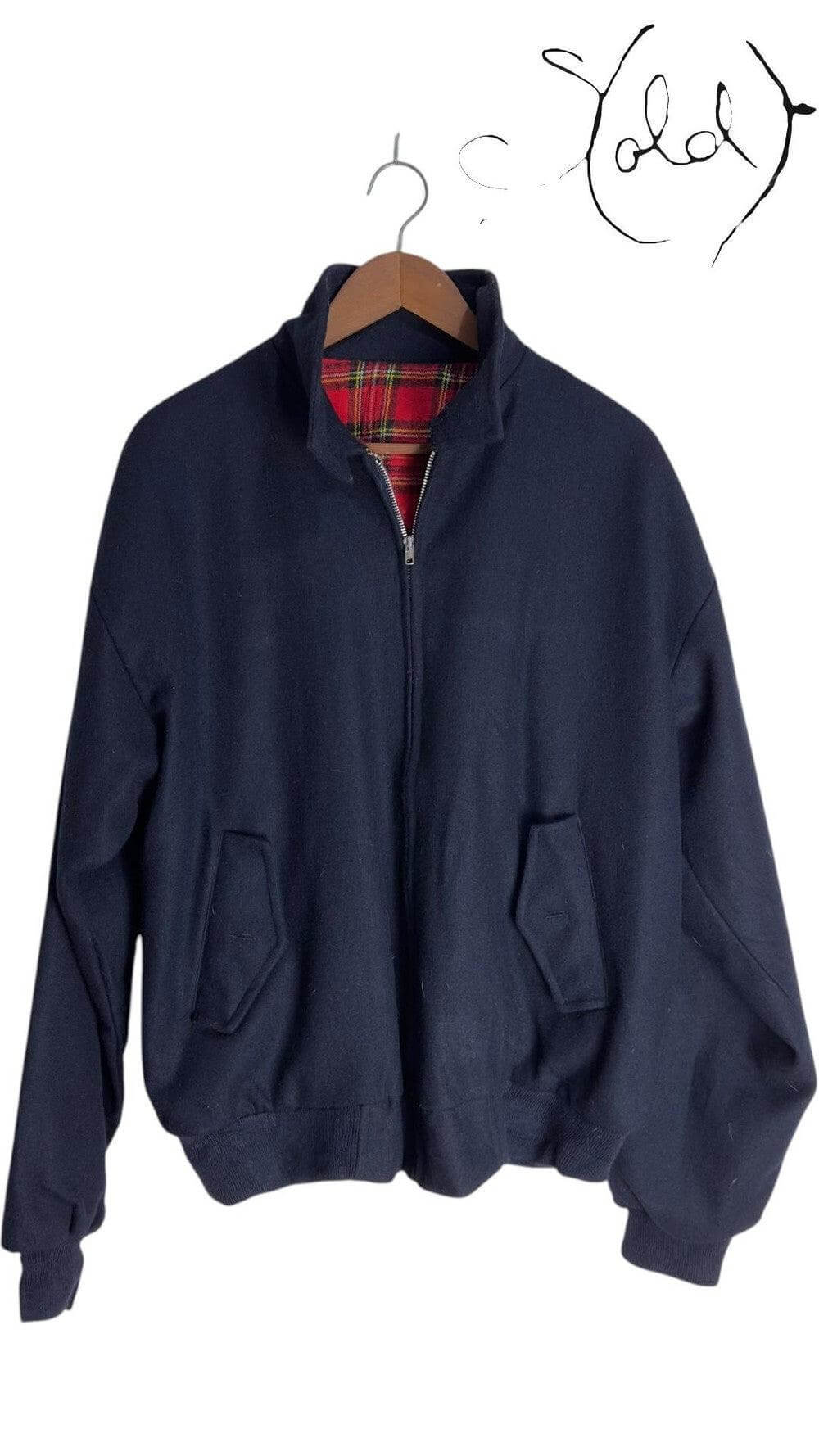 Vintage Wool Harrington Jacket – Old-School Cool, Back view | Sold Attire