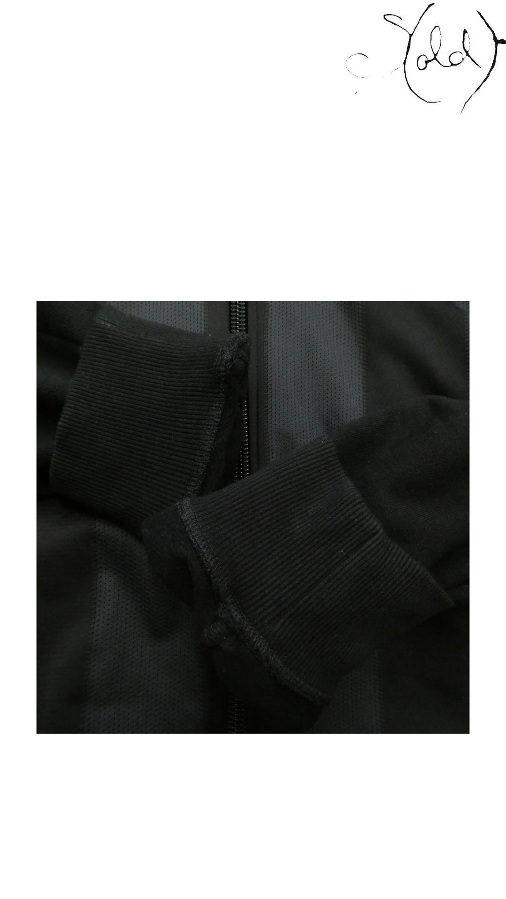 adidas x Alexander Wang Black Wangbody Layered Hoodie XS, sleeve panel detail