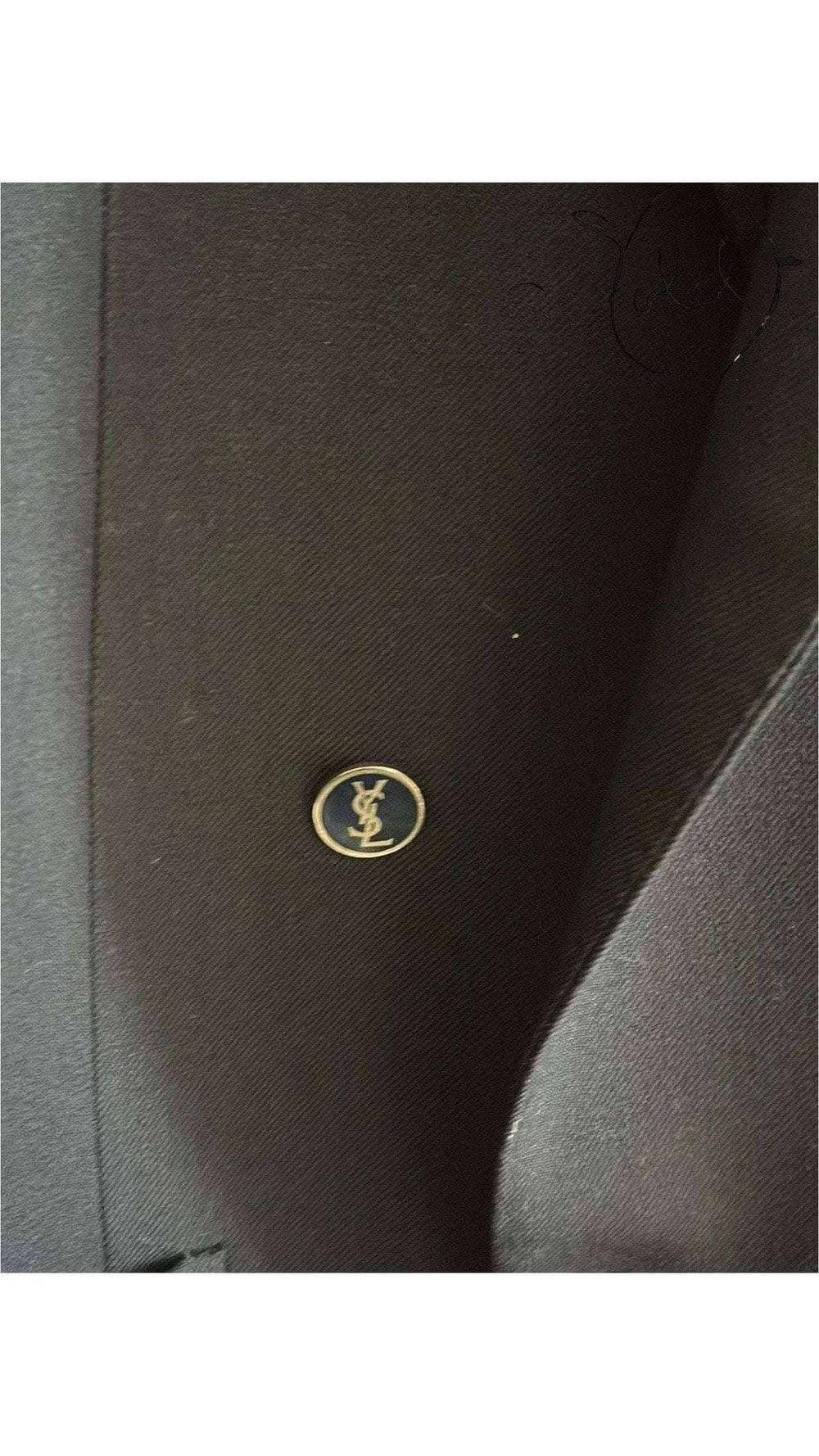 YSL Navy Blazer – Double-Breasted Elegance, Interior view | Sold Attire