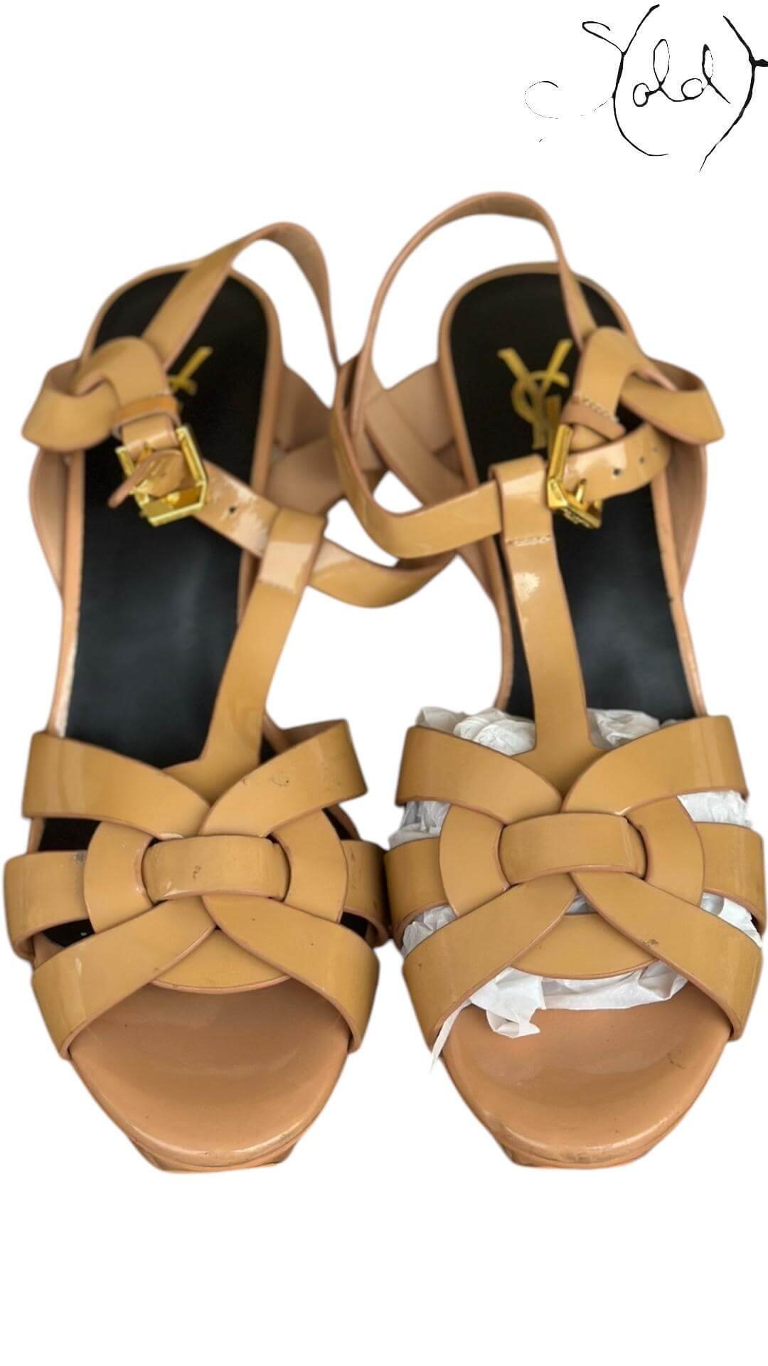 YSL Tribute Sandals – Archive Gloss — Authenticated Pre-Owned | Sold Attire