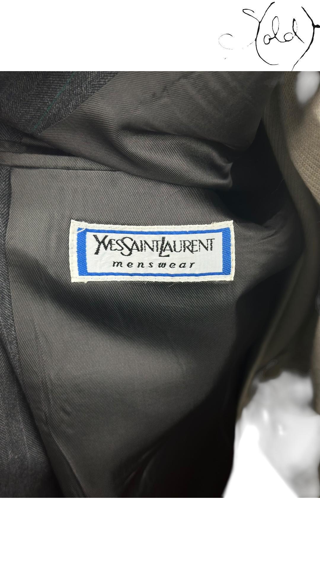 Yves Saint Laurent 1980s Pinstripe Blazer, Hardware detail | Sold Attire