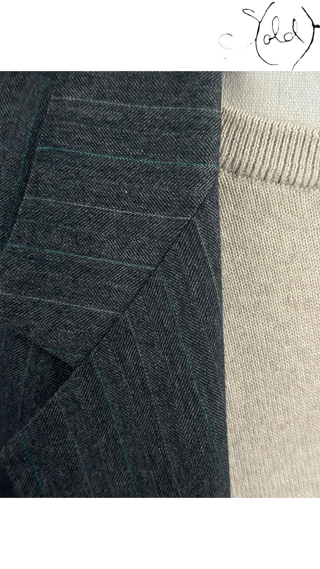 Yves Saint Laurent 1980s Pinstripe Blazer, Detail view | Sold Attire