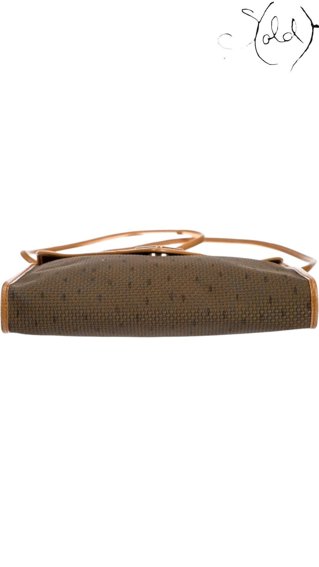 Yves Saint Laurent Envelope Crossbody – Woven Canvas & Leather | Sold Attire - Sold Attire