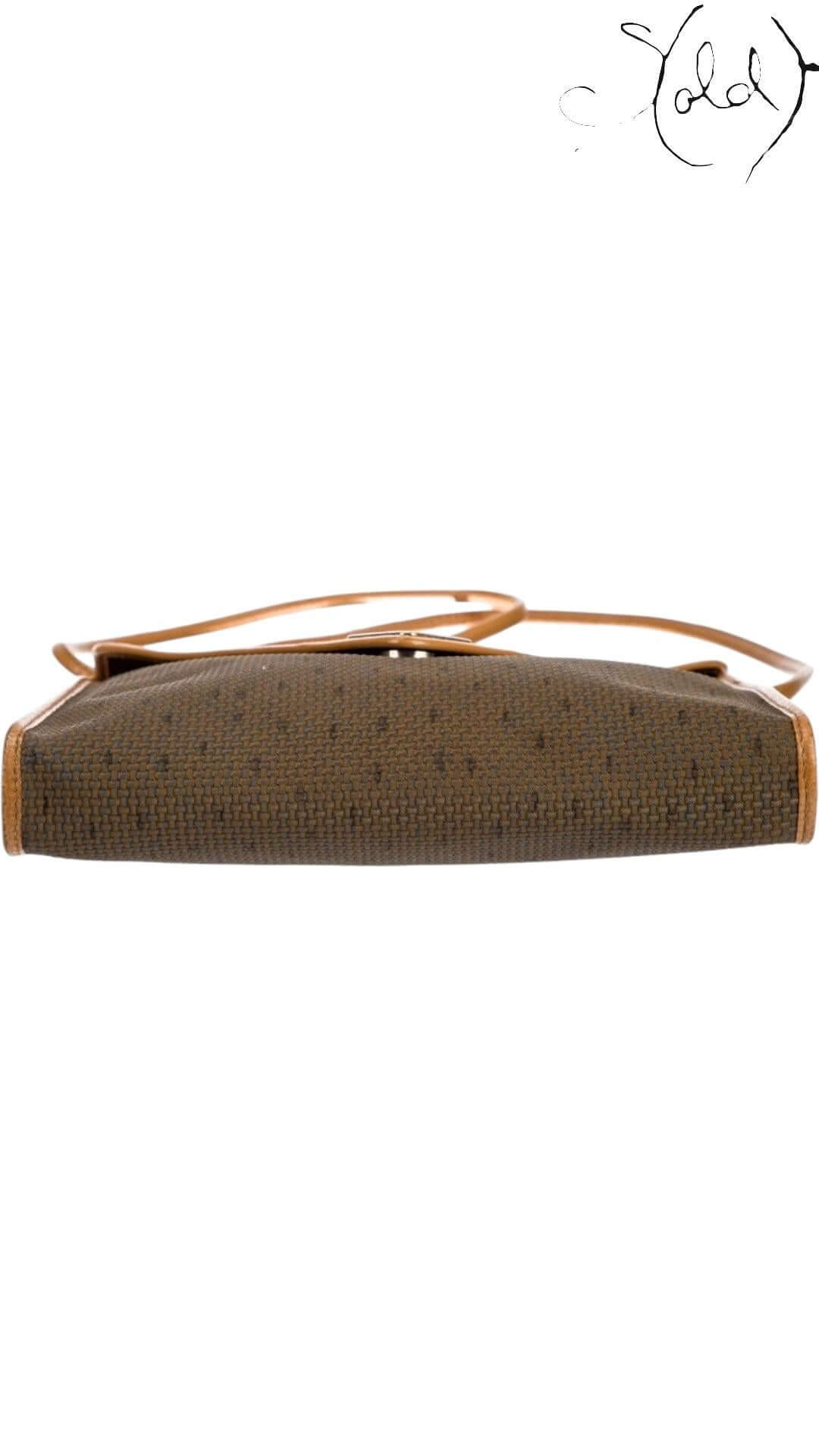Yves Saint Laurent Envelope Crossbody – Woven Canvas & Leather, Interior view | Sold Attire