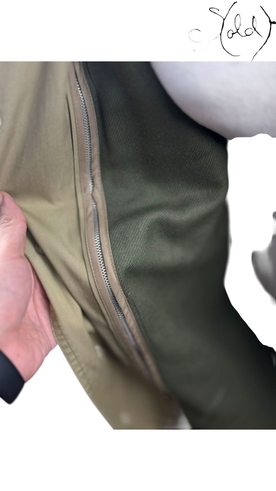 Yves Saint Laurent pour Homme Khaki Trench Coat | Sold Attire - Sold Attire