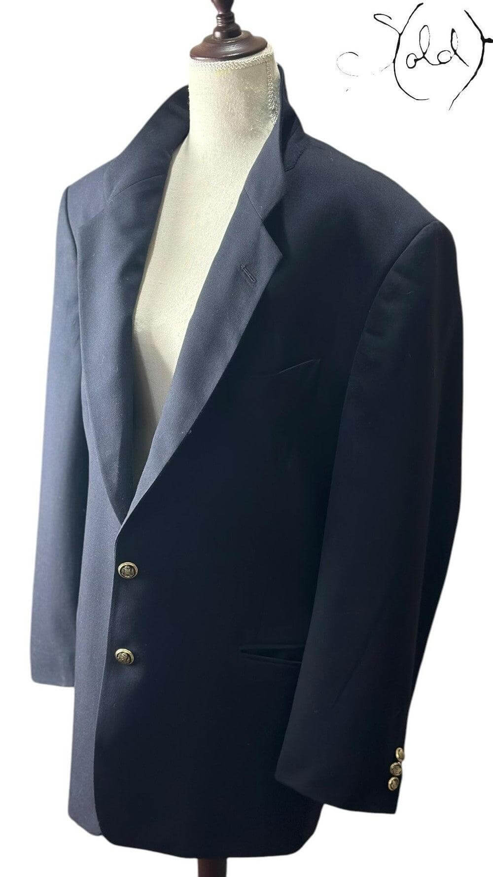 Yves Saint Laurent Wool Blazer – Vintage Preppy Elegance, Hardware detail | Sold Attire