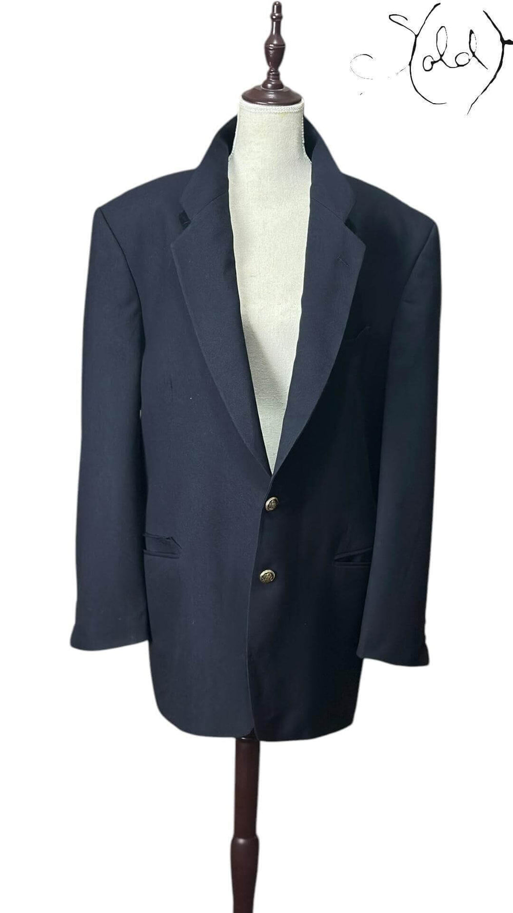 Yves Saint Laurent Wool Blazer – Vintage Preppy Elegance, Side view | Sold Attire