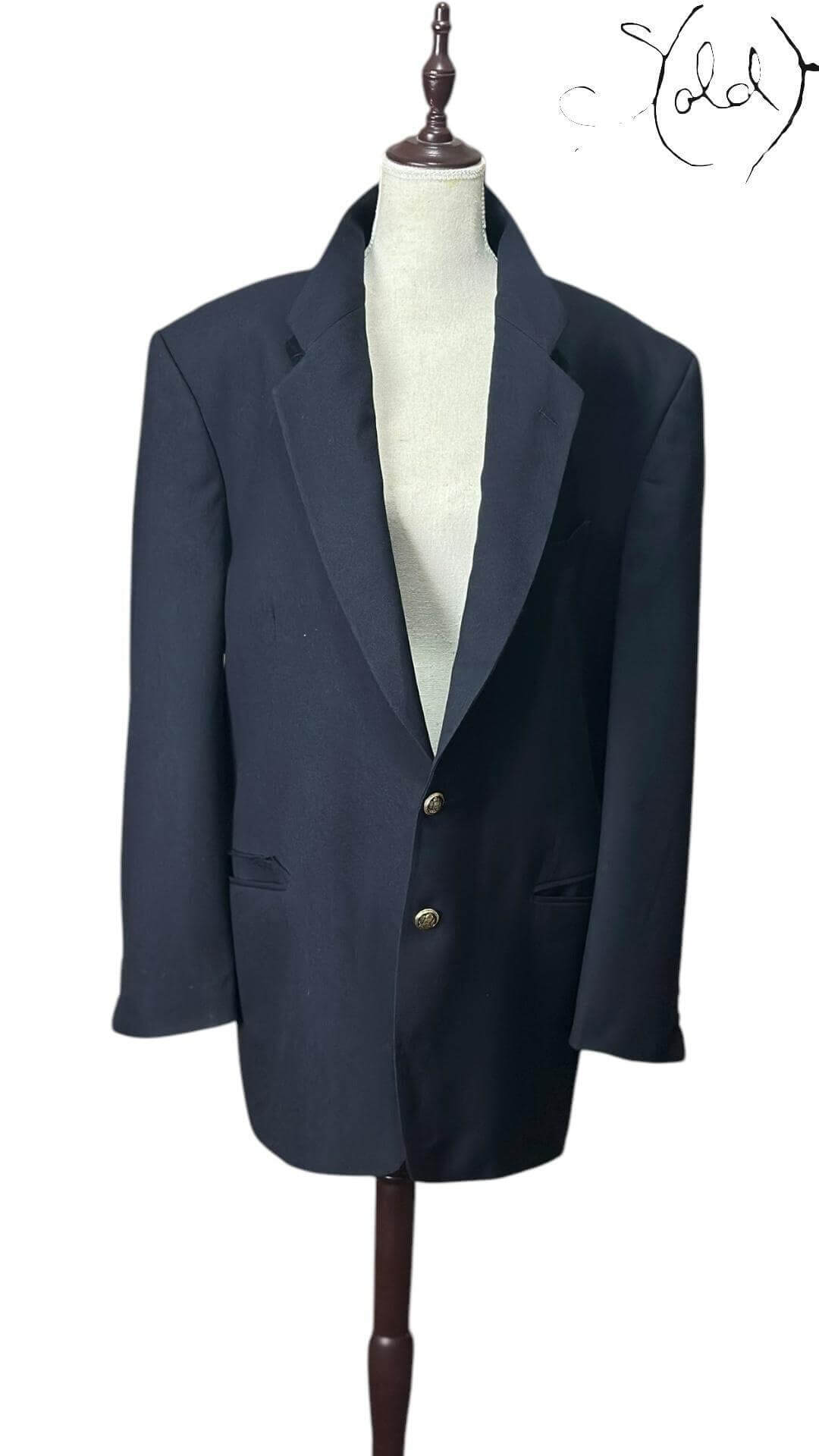 Yves Saint Laurent Wool Blazer – Vintage Preppy Elegance, Side view | Sold Attire