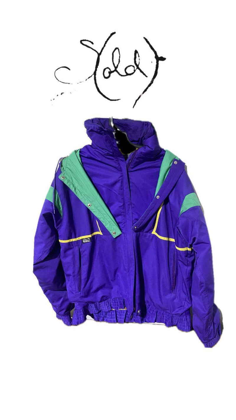 90s French Ski Jacket - Retro Purple Windbreaker - Sold Attire