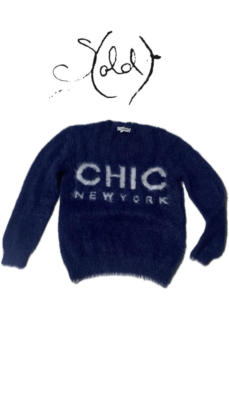 Navy "CHIC NEW YORK" Sweater