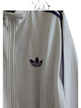 White Adidas Track Jacket – Retro Style