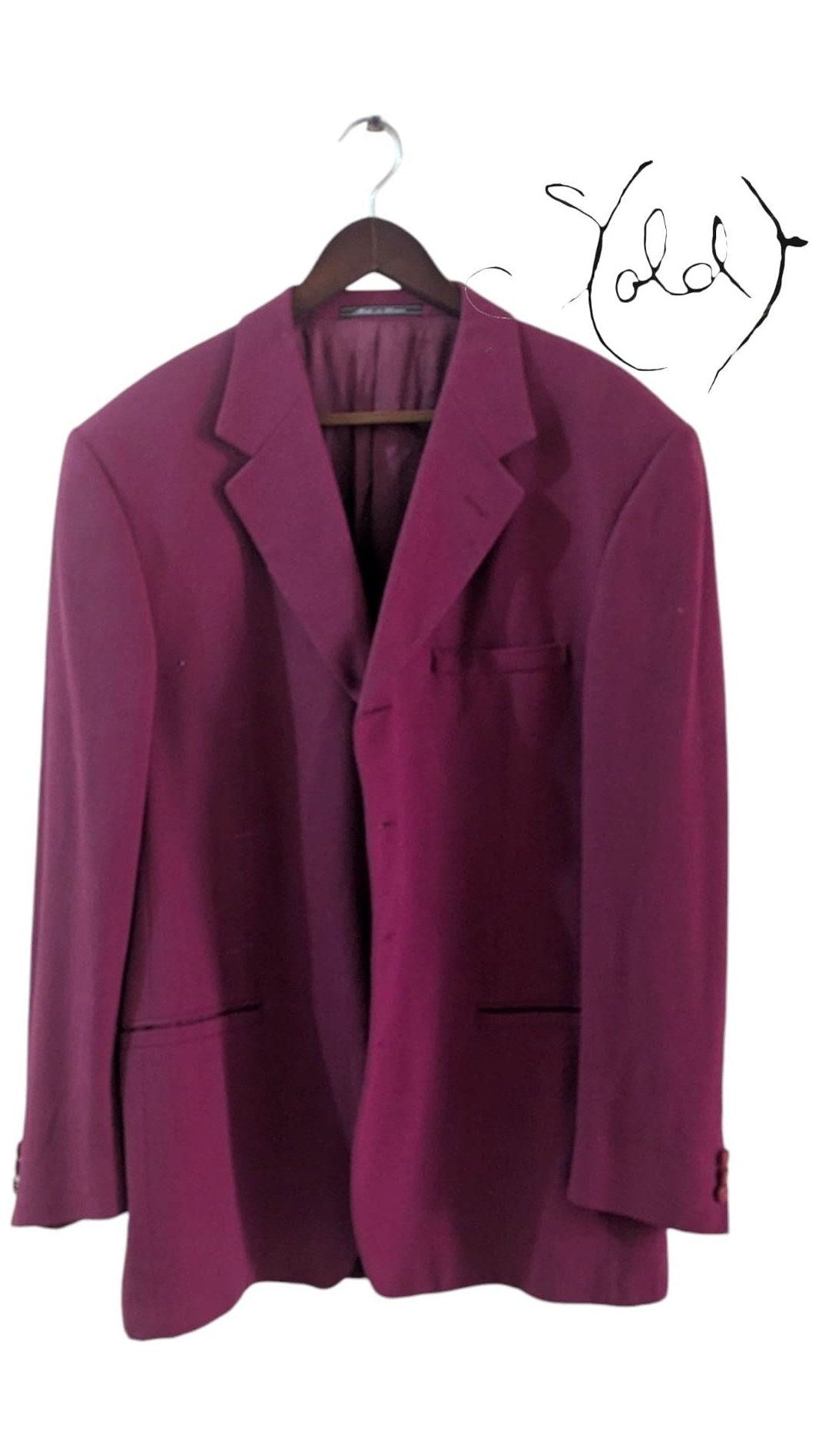 Versace Burgundy Blazer – Old Money Elegance Rare Gems