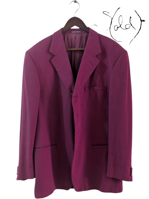 Versace Burgundy Blazer – Old Money Elegance