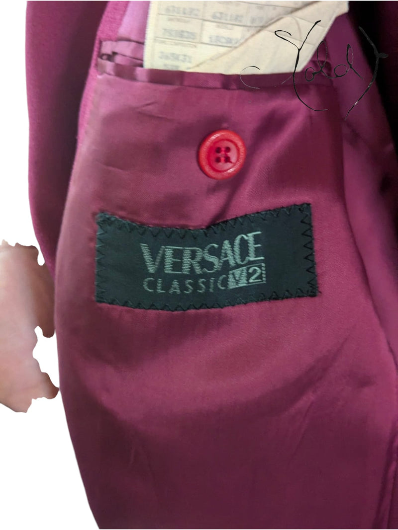 Versace Burgundy Blazer – Old Money Elegance