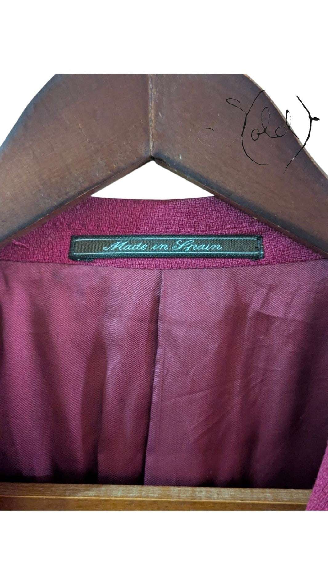 Versace Burgundy Blazer – Old Money Elegance Rare Gems