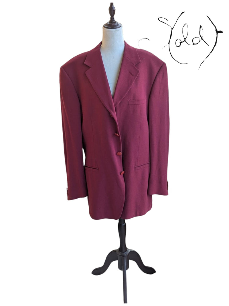 Versace Burgundy Blazer – Old Money Elegance