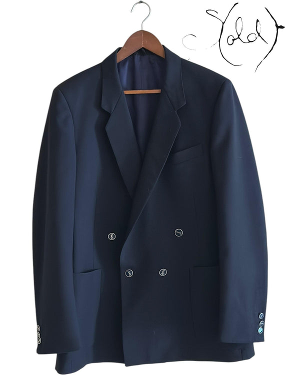 YSL Navy Blazer – Double-Breasted Elegance