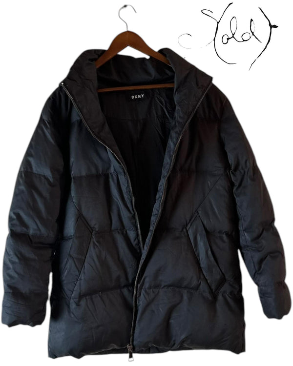 DKNY Black Puffer Jacket – Winter Essential