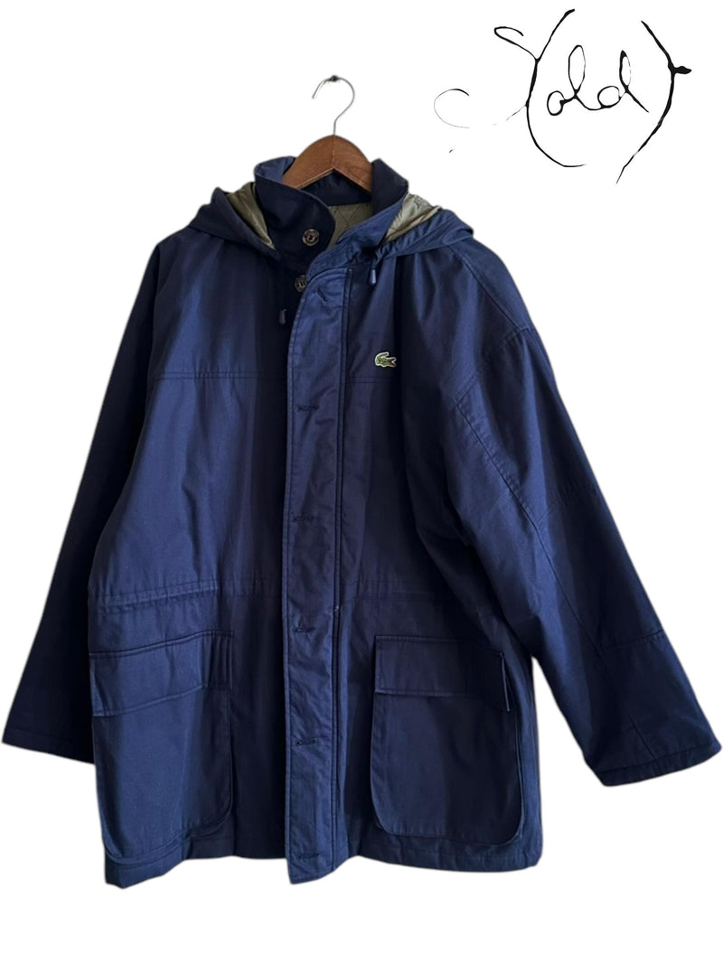 Lacoste Navy Hooded Jacket - Casual Luxury