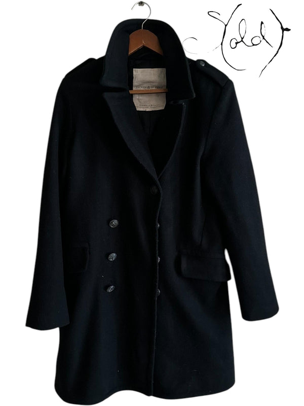 Supply Garments Black Coat - Sophisticated Outerwear