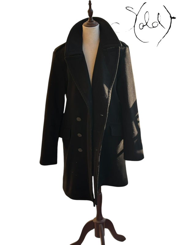 Supply Garments Black Coat - Sophisticated Outerwear