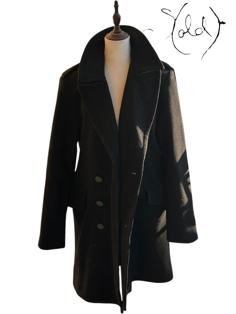 Supply Garments Black Coat - Sophisticated Outerwear