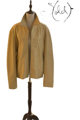 Oraffti Italian Leather Jacket - Sleek Vintage Style Leather Jacket Sold Attire