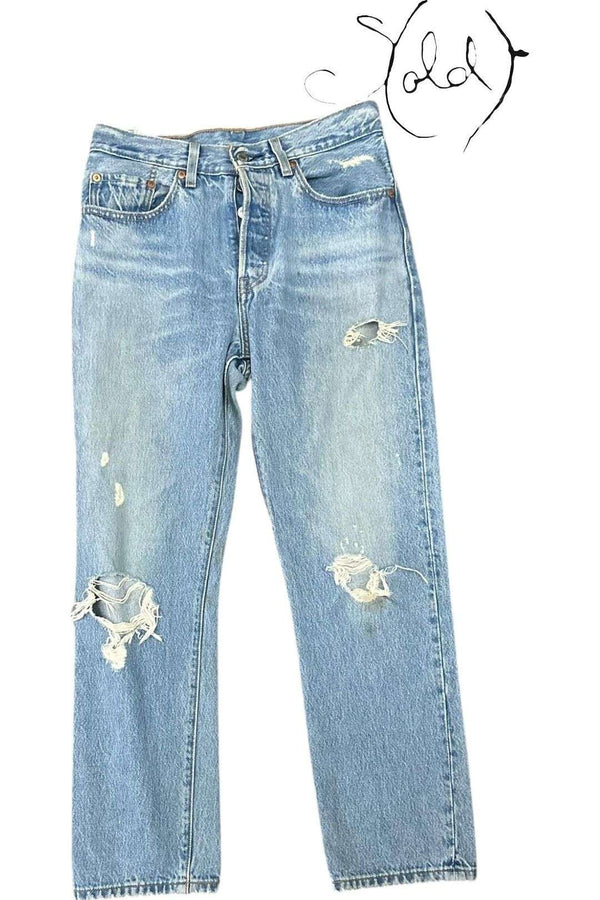 Levi’s Distressed Jeans - Classic Americana Trousers Sold Attire