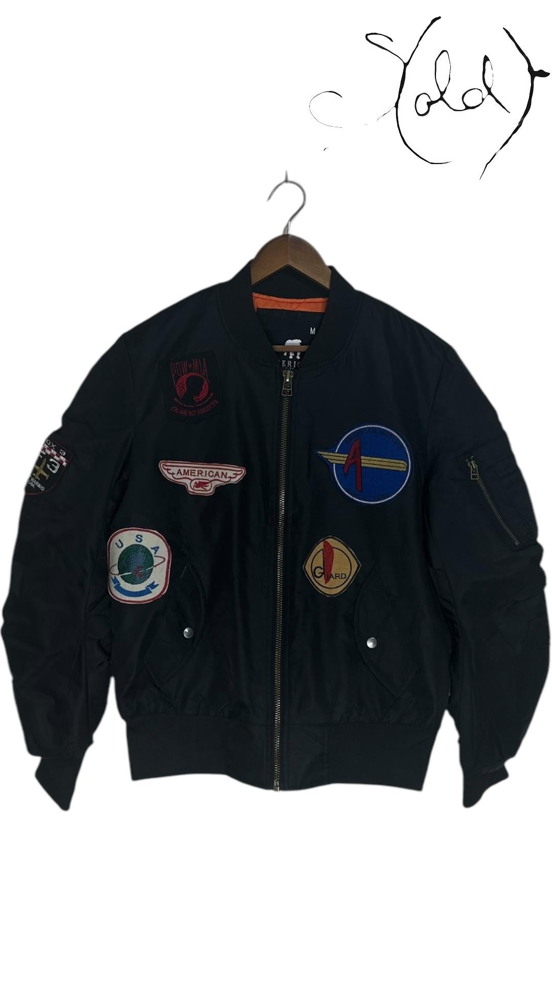 Vintage American Stitch Bomber – Military Streetwear Flex