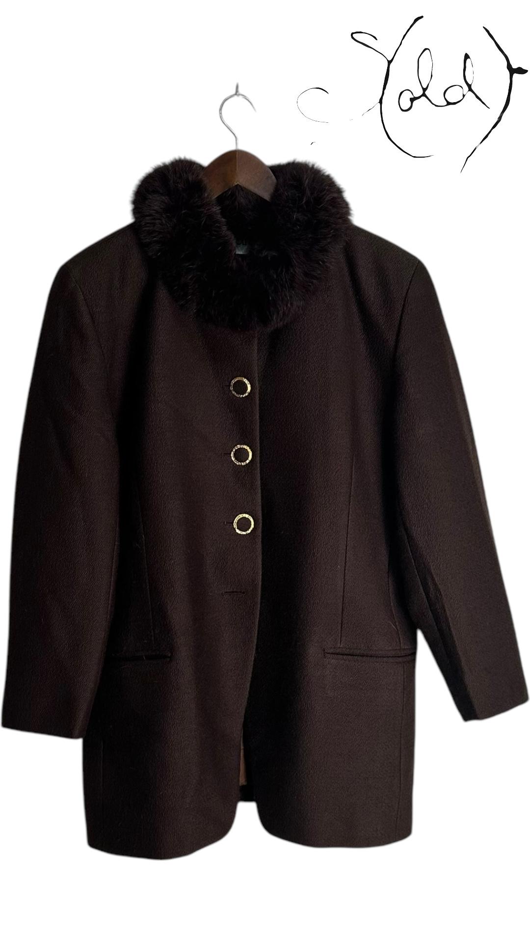 Electre Paris Fox Fur & Lana Wool Coat – Quiet Luxury | Sold Attire