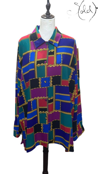 Product: Chain Patchwork Blouse – Statement Vintage | Sold Attire