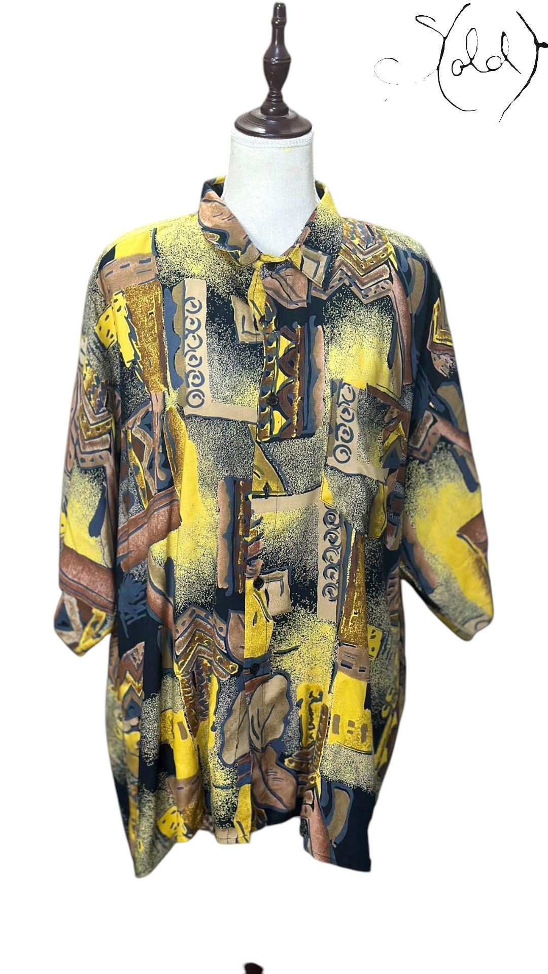 Sold Attire Shirt Earth Abstract Batik Shirt – Gallery Fit | Sold Attire