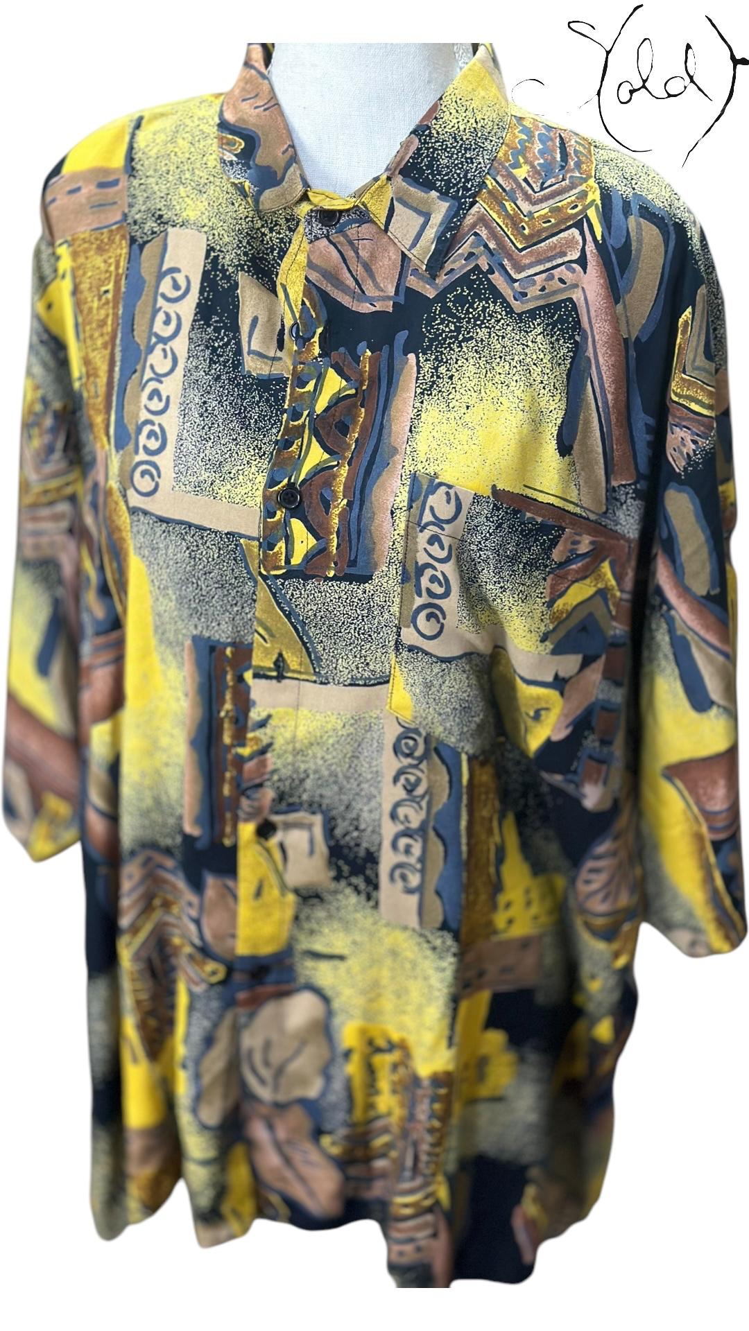 Sold Attire Shirt Earth Abstract Batik Shirt – Gallery Fit | Sold Attire
