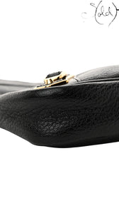 Balenciaga Black Chevre Leather Metallic Edge Hip Bag, Detail view | Sold Attire