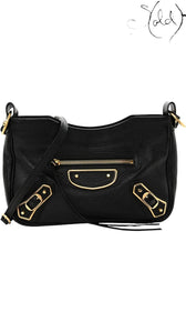 Balenciaga Black Chevre Leather Metallic Edge Hip Bag, Authenticated Pre-Owned | Sold Attire