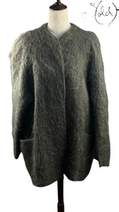 Alexon Made in Great Britain Mohair Wool Coat, Detail view | Sold Attire