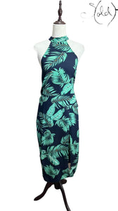 AX Paris Palm Halter Dress – New with Tags, Authenticated Pre-Owned | Sold Attire