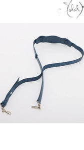 Sold Attire Balenciaga Bleu Marine crocodile-embossed calfskin shoulder strap with silver-tone hardware