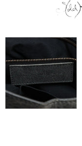 Sold Attire Balenciaga Giant City green leather 2-way bag interior label with embossed logo