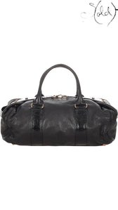 Balenciaga Black Whistle Lambskin Boston Bag 2000s, Authenticated Pre-Owned | Sold Attire