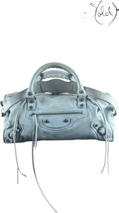 Balenciaga Classic City – Powder Blue Agneau, Base view | Sold Attire